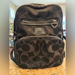 Coach Poppy Backpack Black - Like new!
